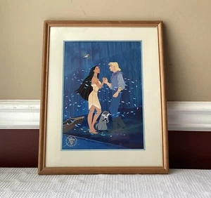 VTG Official Disney Pocahontas Lithograph Print, 1995, Framed - Picture 1 of 8