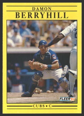 Damon Berryhill #414 1991 Fleer  Chicago Cubs - Image 1 of 2