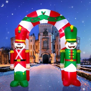Arco inflable de Navidad de 9 pies para decoración al aire libre Cascanueces inflable de Navidad S... - Imagen 1 de 9