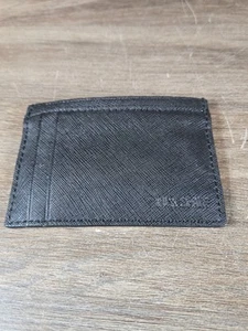 Jack Spade ID Card Black Leather Case Slim Wallet NEW - Picture 1 of 9