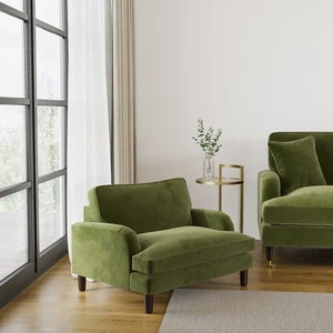 Olive Green Velvet Kids Armchair - Payton BUN/PFR015/97622 - Picture 1 of 5