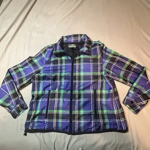 Lauren Ralph Lauren Active Jacket Womens XL Plaid Full Zip Coat Zip Pockets Top - Picture 1 of 16