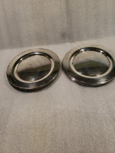  Vtg Silver Plated Coasters Small Plates  Set Of 7 - Picture 1 of 3