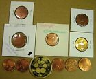 Patrick Mint and other tokens lot of 11 different, Unc and Bu