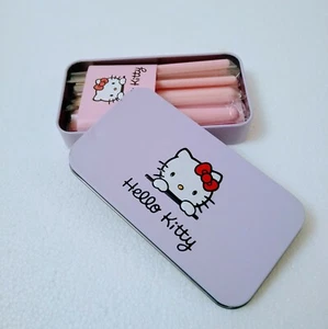 NEW 7pcs/set Pink Hello Kitty Makeup Brush Suit Cute Cartoon Metal Box New Style - Picture 1 of 6