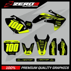 Kit de gráficos MX personalizados: HONDA CRF Motocross Graphics 85 - 150 / BLOQUE NEGRO AMARILLO - Imagen 1 de 6