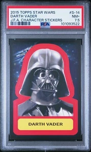 2015 Topps Star Wars Character Card Stickers Darth Vader PSA NM+7.5 - Picture 1 of 4