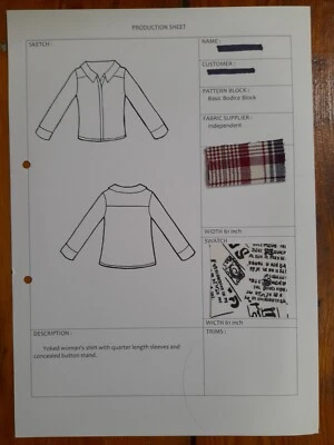 Sewing pattern - women's shirt w yoke - original - Size 10/12 - Image 1 of 2