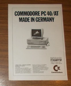 Seltene Werbung COMMODORE PC 40/AT - Made in Germany 1987 - Bild 1 von 1