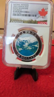 2003 CANADA $20 - NATURAL WONDERS: ROCKY MOUNTAINS - NGC PF69 - Image 1 of 4