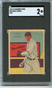 1934-36 Diamond Stars Earle Averill Cleveland Indians #35 🚀😳💥 SGC grado 2 - Imagen 1 de 2