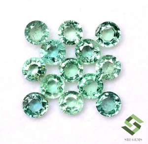 3.75 mm Natural Emerald Round Cut Lot 13 Pcs 2.42 CTS Calibrated Loose Gemstones - Picture 1 of 6