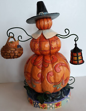 Jim Shore Heartwood Creek 2007 Pilgrim Patch stacked pumpkins 9" with BOX tag