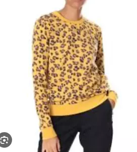 Scotch & Soda Pullover Pulli gelb Leopardenmuster Größe S - Bild 1 von 5