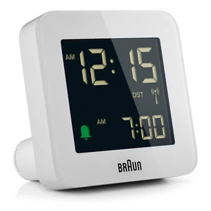 Wecker Quarz Braun Weiß - Radio-Piloté - Display LCD - BC09W-DCF Europa - Bild 1 von 4