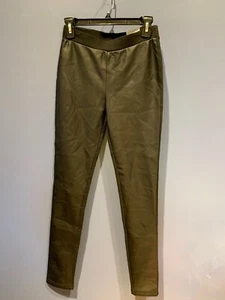 Womens Small Black Liquid Leather Leggings, Spandex Back, NWT Mixit - Picture 1 of 4