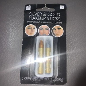 silver and gold makeup sticks Halloween - Picture 1 of 4
