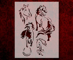 Pferd Pferde Stute Gestüt Hengst Equine 8,5" x 11" Schablone KOSTENLOSER VERSAND (748) - Bild 1 von 1