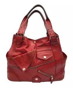 ALEXANDER McQUEEN rider tote bag red From Japan - Picture 1 of 10