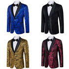 DiBanGu Men's Wedding Party Suit Jacket Formal Office Blazer Slim Fit Coat