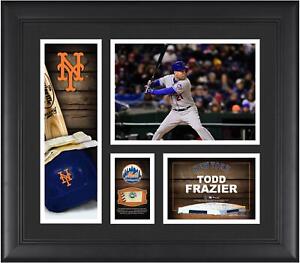Todd Frazier New York Mets Frmd 15" x 17" Player Collage with a Piece of GU Ball