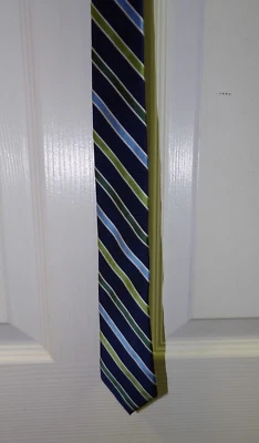 Corbata a rayas azules y verdes Chaps By Ralph Lauren para niños Foto 1 de 4