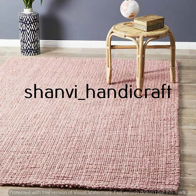 Braided Rug Handmade Jute Rectangle 5x8 Feet Rug Home Decor Carpet Area Rugs Mat - Image 1 of 4