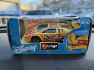 Disney Bburago 1:43 DieCast Car Winnie the Pooh Yellow Lamborghini Countach 5000 - Picture 1 of 1