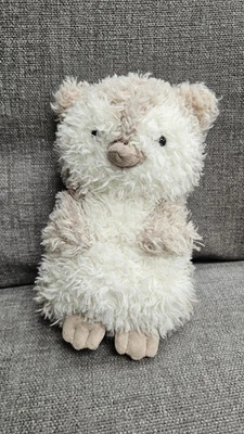 Retired Jellycat Little Owl Beige White Soft Bird Plush Beanie Toy 7.5" Inch - Image 1 of 4