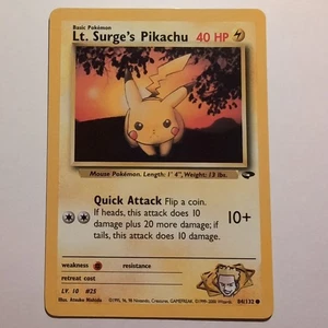 Lt. Surge's Pikachu - Pokemon TCG Karte - Gym Challenge - 84/132 - 2000, English - Bild 1 von 2