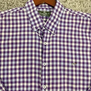 Southern Point Co. Herren L/S Button Down lila kariert Vogel Hund Hemd Gr. XL - Bild 1 von 9