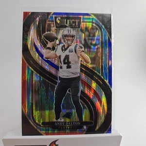 2024 Panini Select Premier Level Andy Dalton #106 Red & Blue Shock Prizm - Picture 1 of 5
