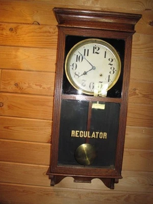 Reloj de pared regulador antiguo grande - ¡FUNCIONA!! Foto 1 de 4