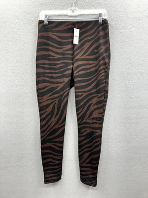 Pantalones Ann Taylor Estampado de Cebra Cintura Alta Talla 2 Leggings con Costuras Elastizados Calce Ajustado Foto 1 de 4