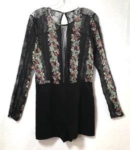 BCBGeneration Floral Lace Sheer Romper Size 6 Multicolor FQG9D017 Flaw Read - Bild 1 von 22