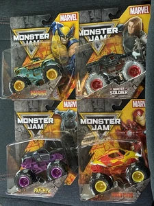 Spin Master Monster Jam JUEGO DE 4 Iron Man Soldado de Invierno Wolverine Panther - Imagen 1 de 1