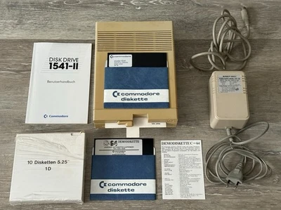 Commodore C64 Floppy Disc Diskettenlaufwerk 1541-II + Netzteil geprüft - Bild 1 von 4