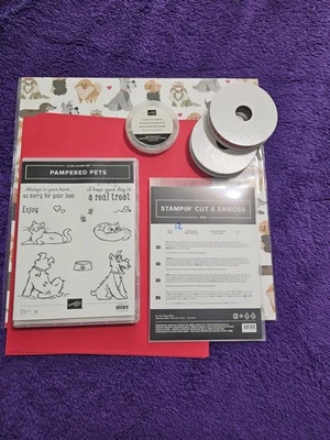 Stampin' Up! Juego de sellos PAMPERED PETS, troqueles PETS, MASCOTAS JUGUETONAS DSP Y BARATIJAS Foto 1 de 4