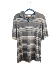 Vtg Y2K Ecko Unltd Polo Shirt Mens Large Striped Cotton Preppy Hip Hop Golf 90’s - Picture 1 of 7