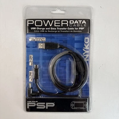 Cable cargador de datos USB de 1,2 m/4’2” para PSP1000 PSP2000 PSP3000 NUEVO EN PAQUETE Foto 1 de 4