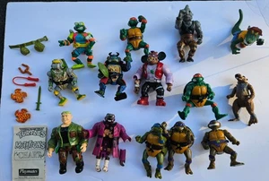 Vintage TMNT Action Figuren Lot Playmates 1988-1992 + Zubehör - Bild 1 von 11