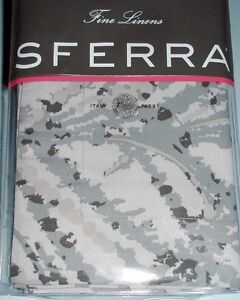 Sferra Pallina Standard Sham Pewter/Grey Egyptian Cotton Sateen Print Italy New