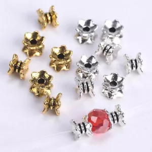 50pcs 7x5mm Tibetan Silver/Gold Loose Spacer Beads Lot Bead Caps for DIY Jewelry - Picture 1 of 8