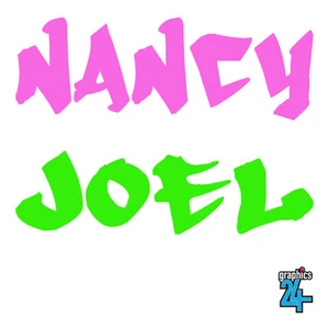 Personalisierte individuelle Kinder Graffiti Stil Name Vinyl Wandkunst Aufkleber Abziehbild - Bild 1 von 2