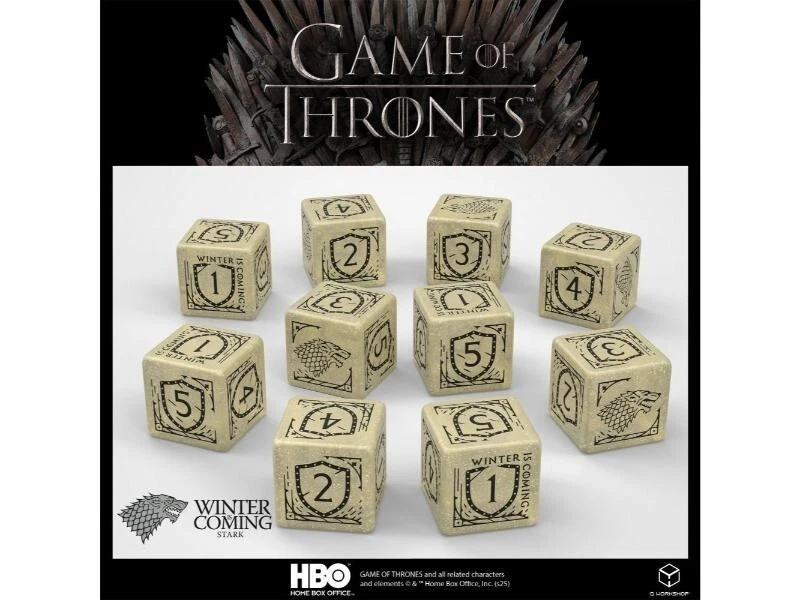 Song of Ice and Fire GAME OF THRONES STARK 10XD6 DICE SET - Image 1 of 1