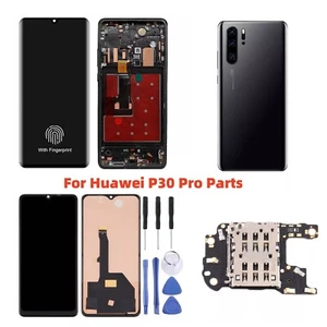 For Huawei P30 Pro Battery Back Cover / LCD Touch Screen Digitizer w/ Frame lot - Picture 1 of 35