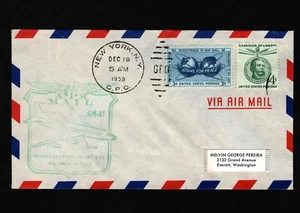OPC 1958 primer vuelo de Jet AM 31 de Nueva York a Miami 43765 - Imagen 1 de 2