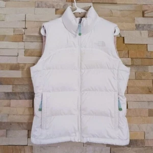 Chaleco tampón North Face para mujer pequeño blanco 96 retro Nuptse abrigo de invierno ganso - Imagen 1 de 7