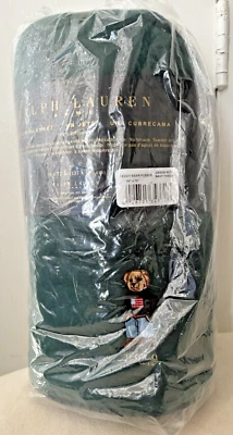 Polo Ralph Lauren Throw Blanket Fleece Green/Navy Teddy Bear 54"x72" New Sealed - Image 1 of 4