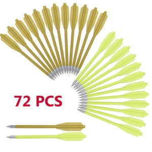 72 PCS 6.25" Archery Crossbow Bolts Set with Sharp Metal Tip for min 50-80LB Bow - Picture 1 of 6